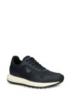 logo-appliqué panelled sneakers