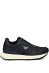 logo-appliqué panelled sneakers