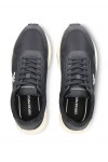 logo-appliqué panelled sneakers