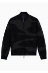 Reversible nylon blouson with flocked logo lettering
