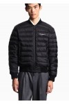 Reversible nylon blouson with flocked logo lettering