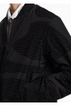 Reversible nylon blouson with flocked logo lettering