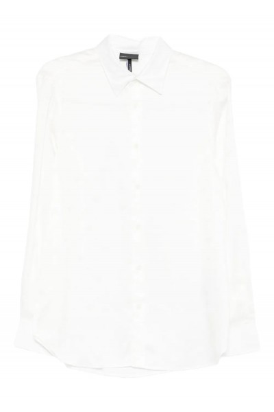Jacquard Lyocell shirt with all-over eagles