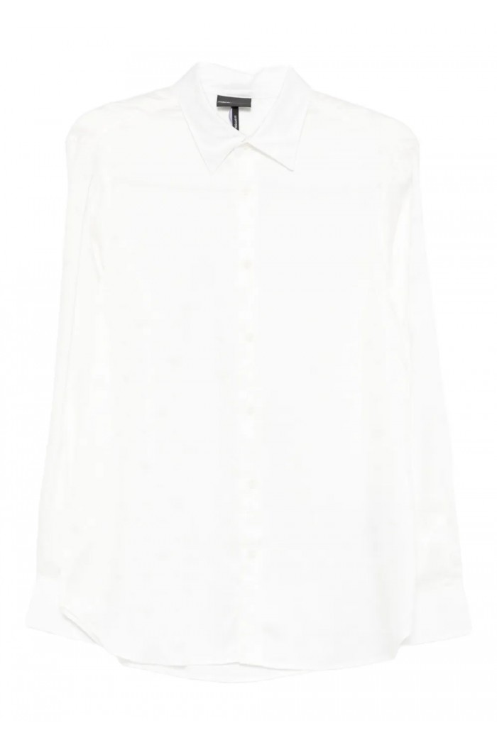 Jacquard Lyocell shirt with all-over eagles