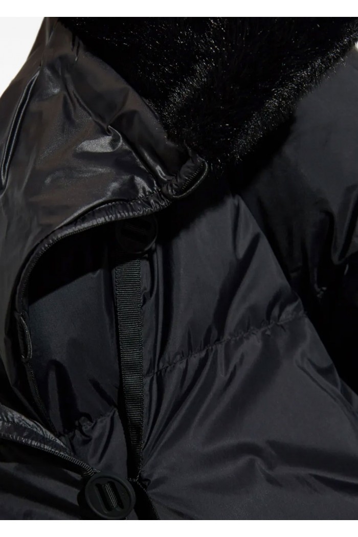  water-repellent recycled-nylon reversible long down jacket