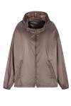 Water-repellent nylon hooded blouson