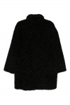 Oversized coat in bouclé faux fur