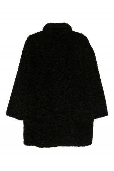 Oversized coat in bouclé faux fur