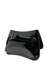 patent-leather flap bag