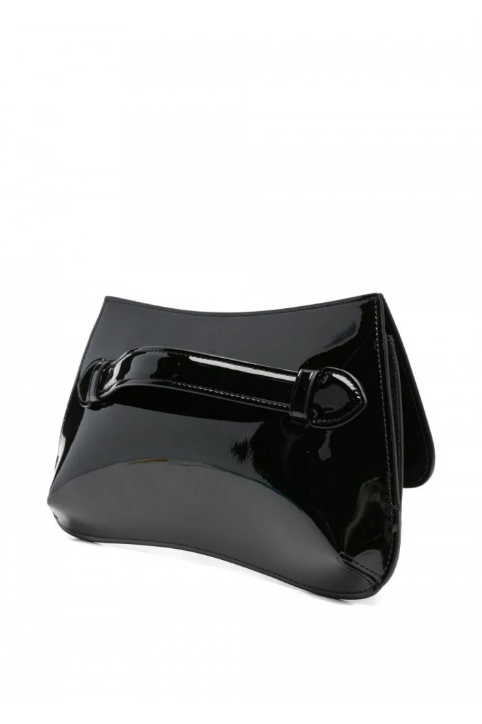 patent-leather flap bag