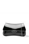 patent-leather flap bag