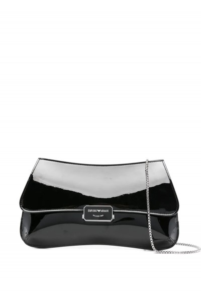 patent-leather flap bag