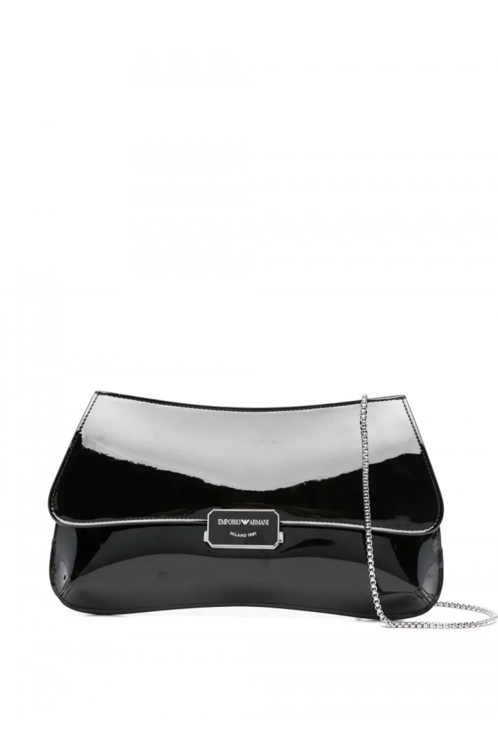 patent-leather flap bag