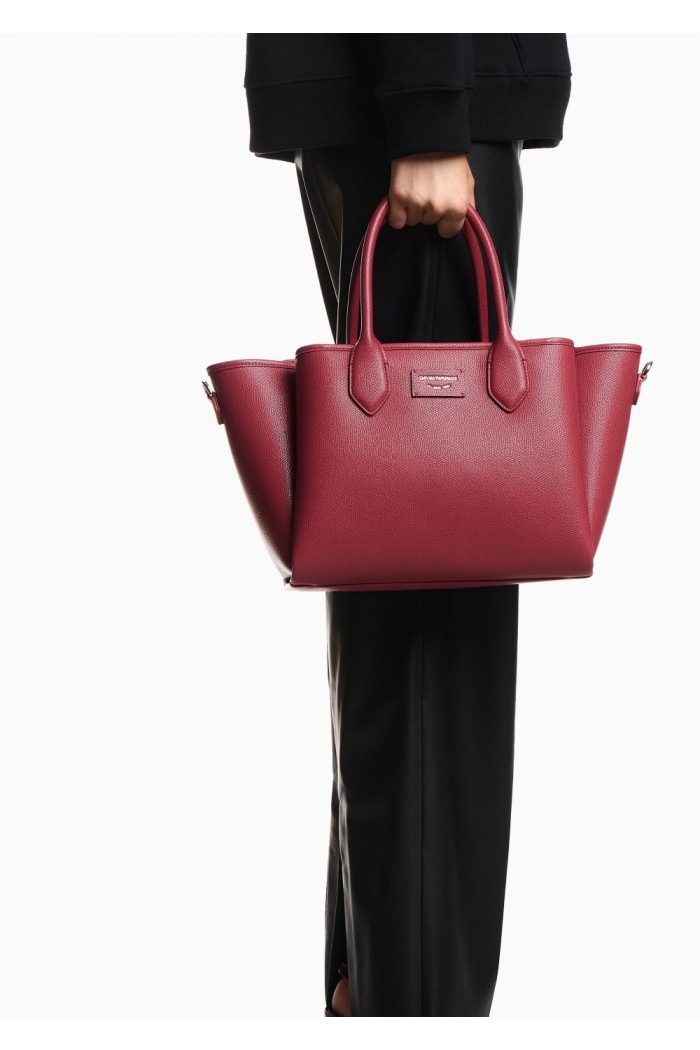Medium shopper bag with palmellato finish