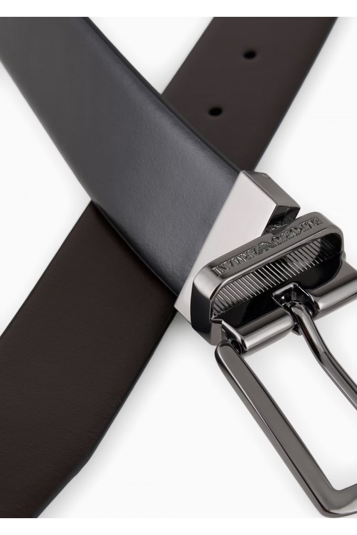 Reversible leather belt