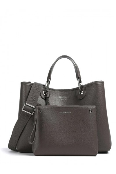 Shopping bag with a pebbled texture and dual top handles