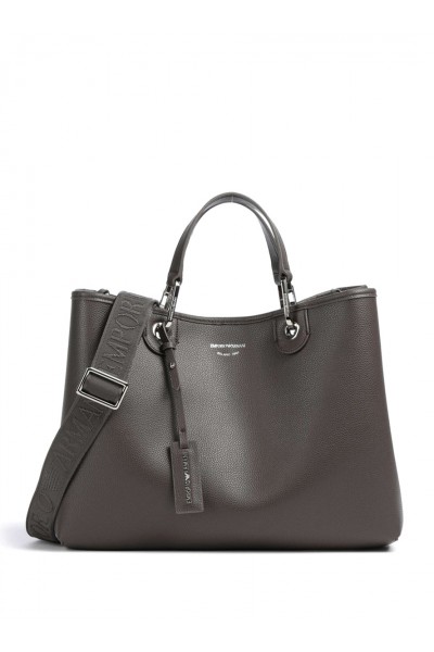 Shopping bag with a pebbled texture and dual top handles