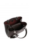 Shopping bag with pebbled finish and detachable strap