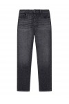 Slim-fit denim jeans with five pockets and a used look