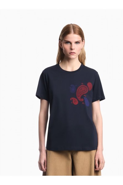 Jersey T-shirt with Boteh Capsule print