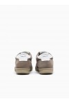 Nubuck sneakers with perforated details and a rubber sole