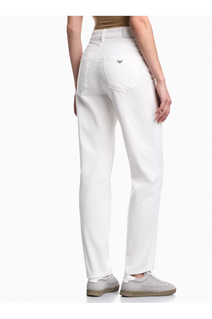 Five-pocket trousers garment-dyed corduroy regular fit