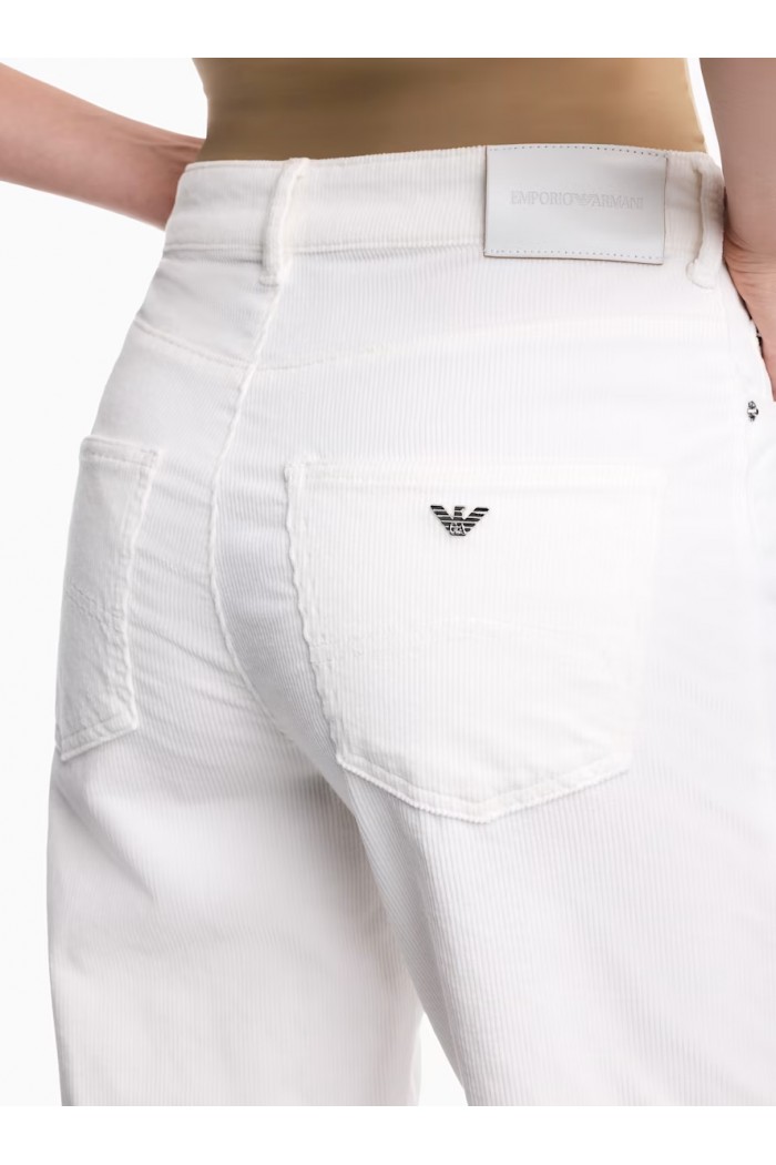Five-pocket trousers garment-dyed corduroy regular fit