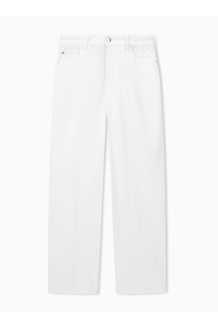 Five-pocket trousers garment-dyed corduroy regular fit