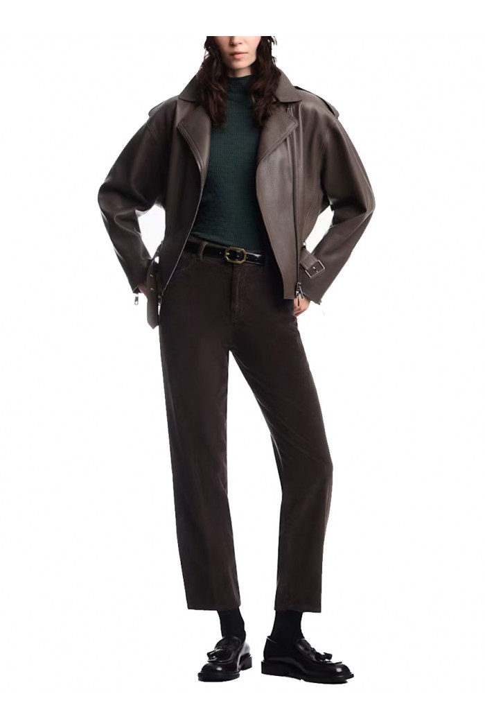 Five-pocket trousers garment-dyed corduroy regular fit