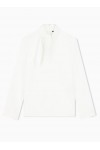 Unlined shirt in techno twill with back zipper and hook
