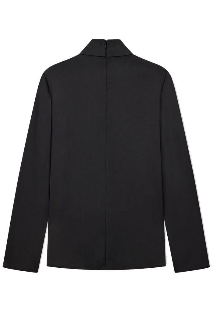 Unlined shirt in techno twill with back zipper and hook