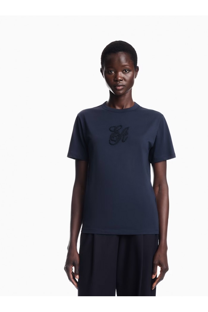 Supima jersey T-shirt with Signature Capsule logo embroidery