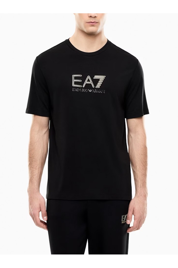 Regular fit t-shirt Premium Label in viscose with logo