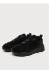 logo-embossed panelled sneakers