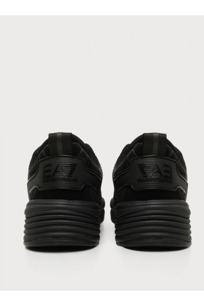 logo-embossed panelled sneakers