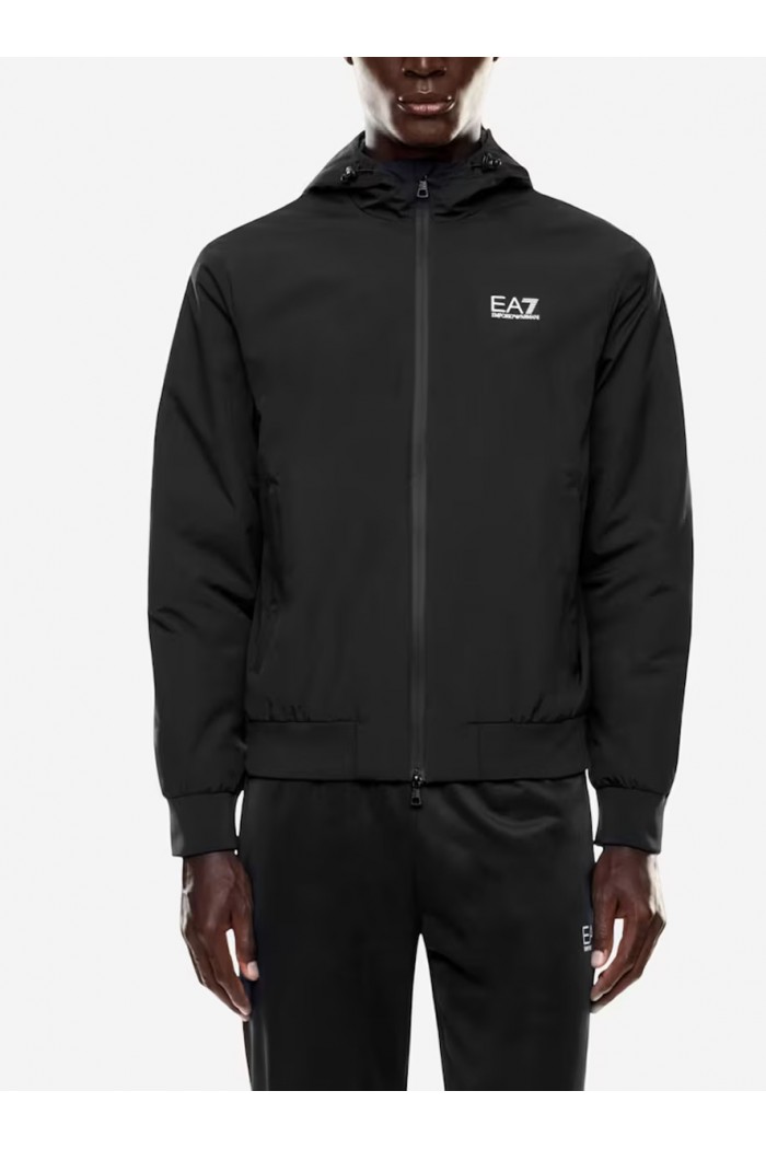 Core Identity hooded bomber in technical fabric