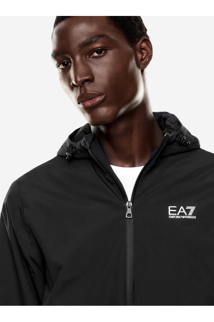 Core Identity hooded bomber in technical fabric