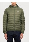 down jacket with fixed hood Core Identity
