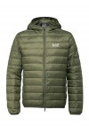 down jacket with fixed hood Core Identity