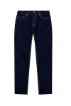 Slim-fit five-pocket denim jeans with contrast stitching