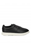 Leather sneakers with eagle plate