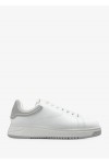 Leather sneakers with rubber back knurled sole