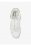 Leather sneakers with rubber back knurled sole