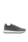 Low-top sneakers in suede and mesh with a rubber sole