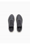 Low-top sneakers in suede and mesh with a rubber sole