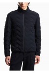 Nylon down jacket with zip and chevron quilting Essential