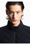 Nylon down jacket with zip and chevron quilting Essential