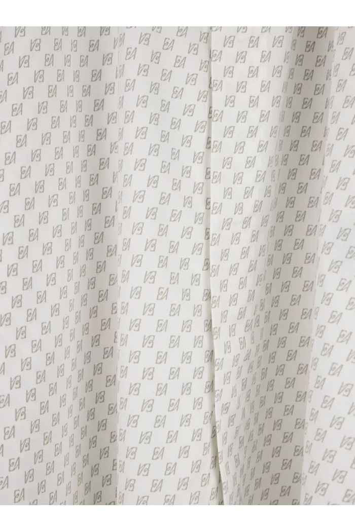 Shirt in allover print cotton satin with regular fit Shirt in allover print cotton satin with regular fit