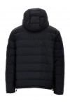 logo-print hooded padded jacket