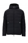 logo-print hooded padded jacket
